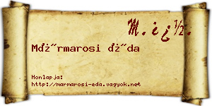 Mármarosi Éda névjegykártya